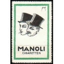 Manoli Cigaretten (2 Männerköpfe mit Zylinder)