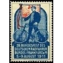 Frankfurt 1911 28. Bundesfest des Radfahrerbundes (Text weiss)