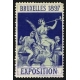 Bruxelles 1897 Exposition (Trompeterin - dunkelblau Rand weiss)