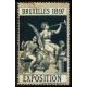 Bruxelles 1897 Exposition (Trompeterin - dunkelgrün Rand grau)