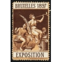 Bruxelles 1897 Exposition (Trompeterin - rotbraun rosa Rand)