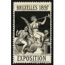 Bruxelles 1897 Exposition (Trompeterin - schwarz Rand weiss)