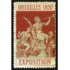 Bruxelles 1897 Exposition (Trompeterin - türkis rot Rand weiss)