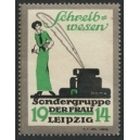 Leipzig 1914 Sondergruppe der Frau Schreibwesen