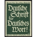 Deutsche Schrift für Deutsches Wort ! (grün)